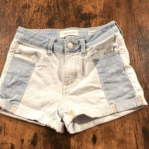 PACSUN light blue short jean shorts.